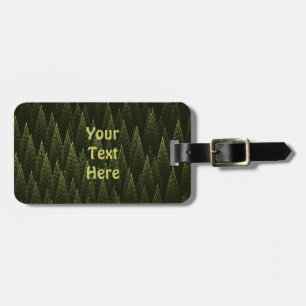 Fractal Conifer Forest Luggage Tag