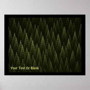 Fractal Conifer Forest Poster