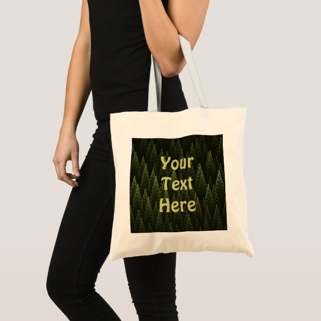 Fractal Conifer Forest Tote Bag (Front (Product))