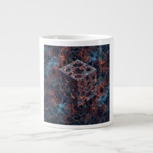 Fractal Cube With Mandelbrot Cutout  Large Coffee Mug