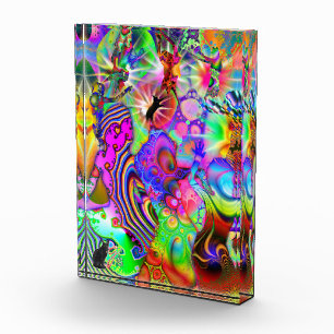 Fractal Dance Colour Illustration Acrylic Block