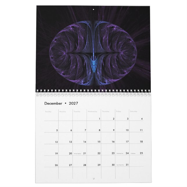 fractal design calendar (Dec 2027)