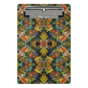 Fractal Design Of Lovebird Feathers Mini Clipboard