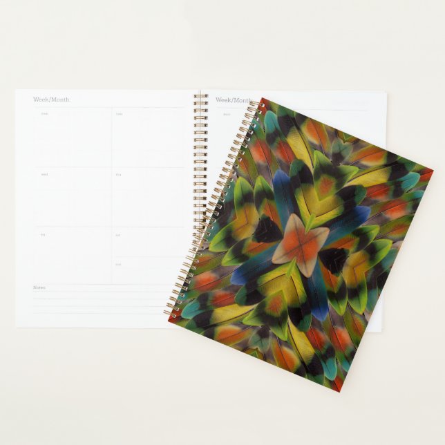 Fractal Design Of Lovebird Feathers Planner (Display)