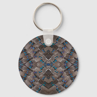 Fractal Design Pheasant Feather Key Ring