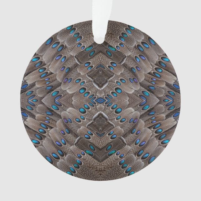 Fractal Design Pheasant Feather Ornament (Front)