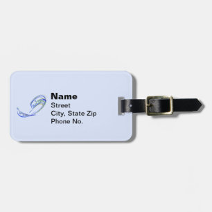 Fractal - Dolphin Luggage Tag