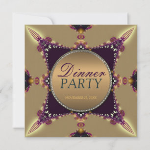 Fractal Dreams Dinner Party Invitation