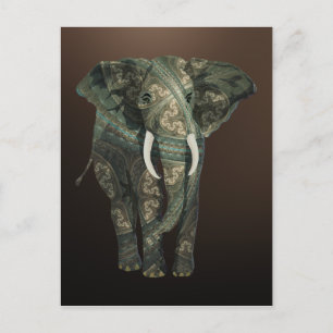 Fractal Elephant Postcard