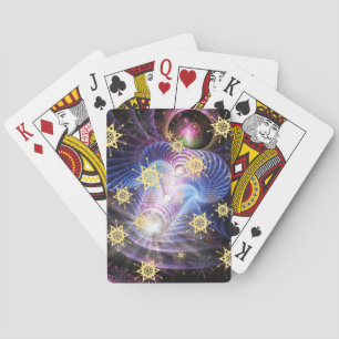 Fractal Energy burst Playing Cards
