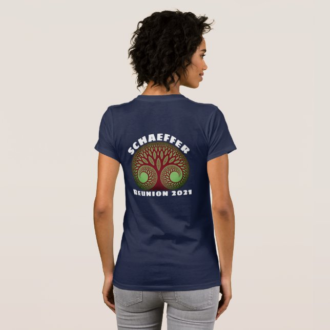 Fractal Family Tree Event or Reunion T-Shirt (Back Full)