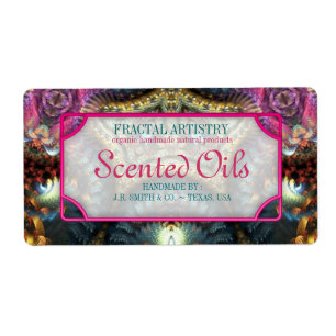 Fractal Fantasy Scented Oils Bottle Labels