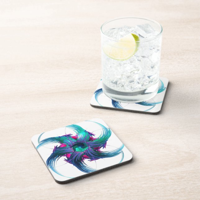 Fractal Fantasy Swirls Coasters (Right Side)