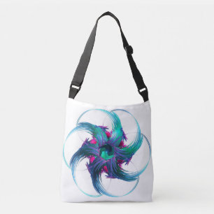 Fractal Fantasy Swirls Crossbody Bag