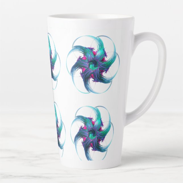 Fractal Fantasy Swirls Latte Mug (Right)