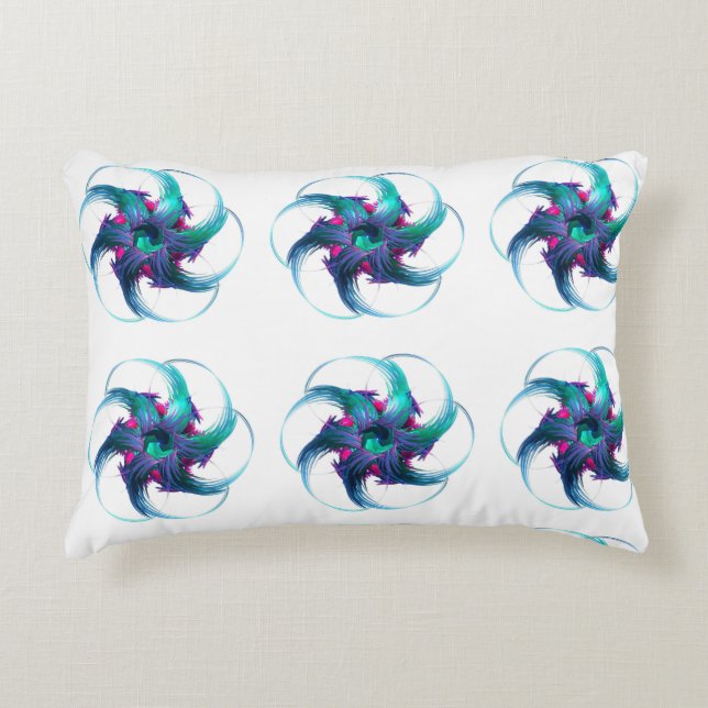 Fractal Fantasy Swirls Pillow (Front)