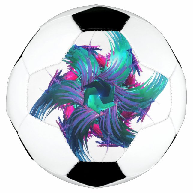 Fractal Fantasy Swirls Soccer Ball (Front)
