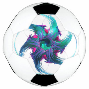 Fractal Fantasy Swirls Soccer Ball