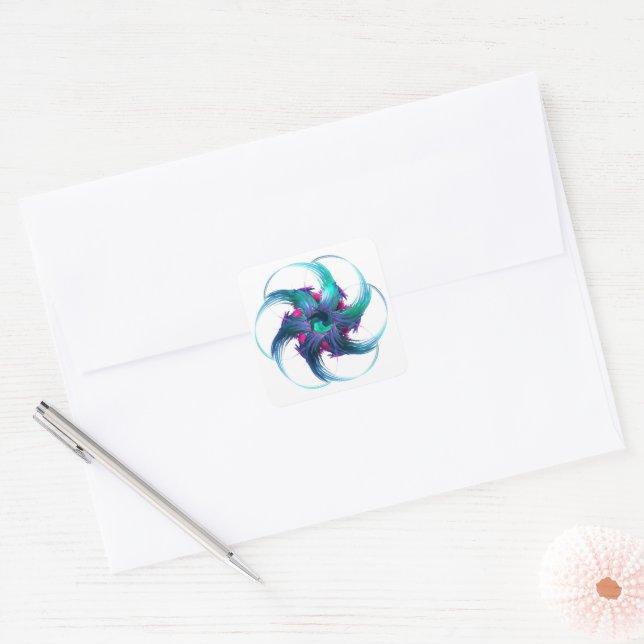 Fractal Fantasy Swirls Sticker (Envelope)