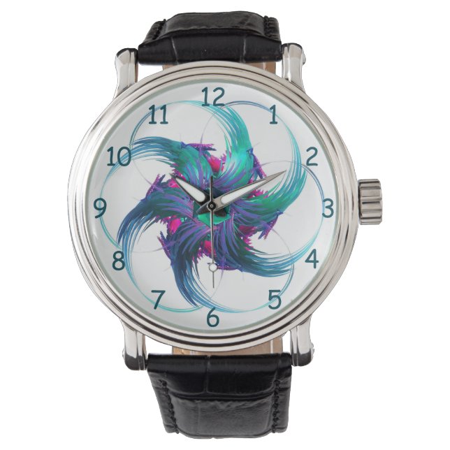Fractal Fantasy Swirls Watch (Front)