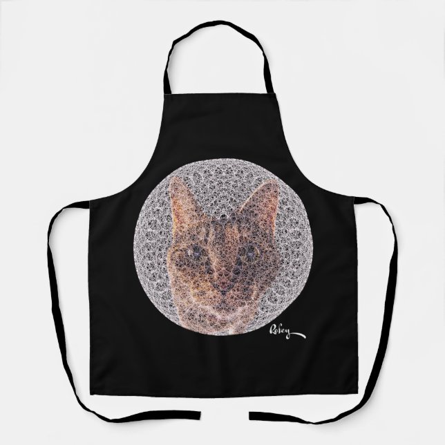 Fractal Female Feline by Rofey Apron (Front)