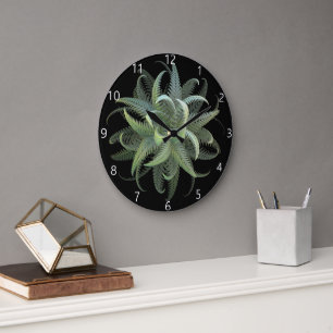 Fractal Fern Bloom Large Clock