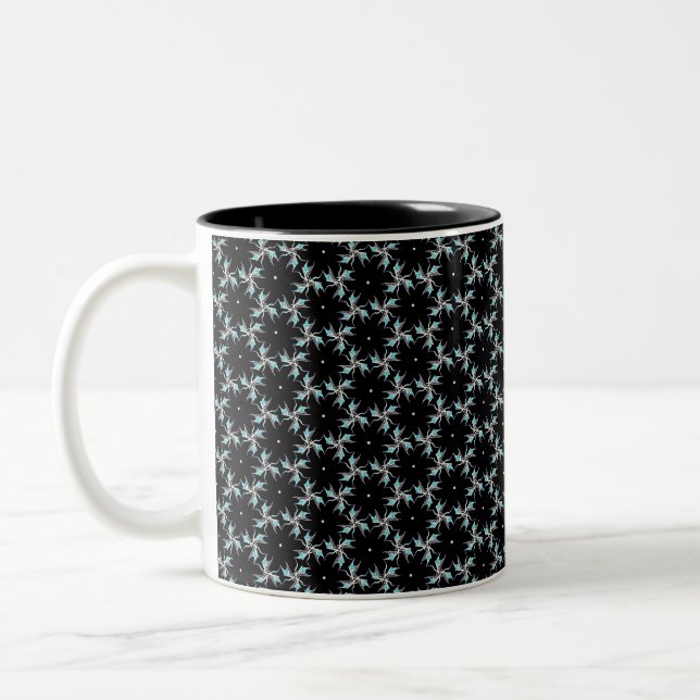 Fractal Finesse Two-Tone Coffee Mug (Left)