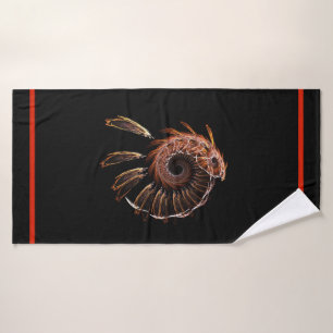 Fractal Firebird Bath Towel