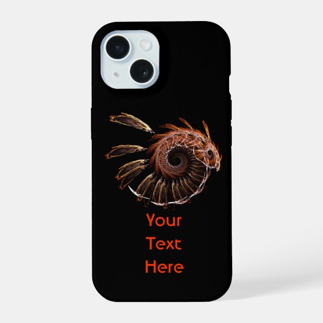 Fractal Firebird iPhone 15 Case (Back)