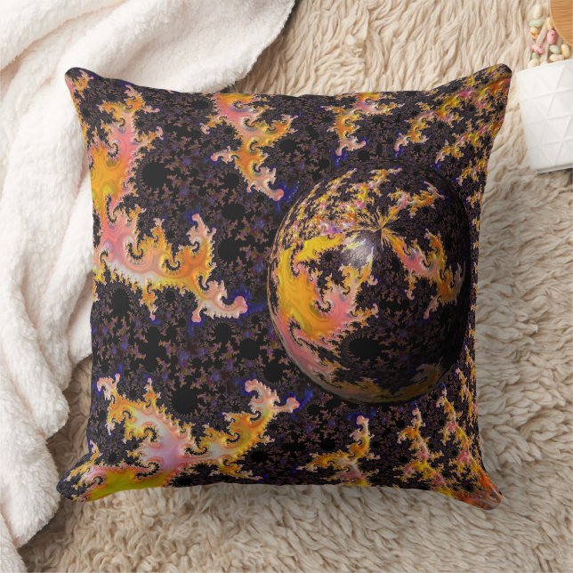 Fractal Firestorm Sphere Cushion (Blanket)