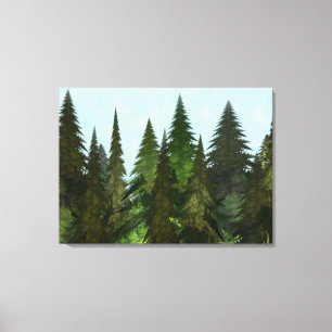 Fractal Firs Canvas Print