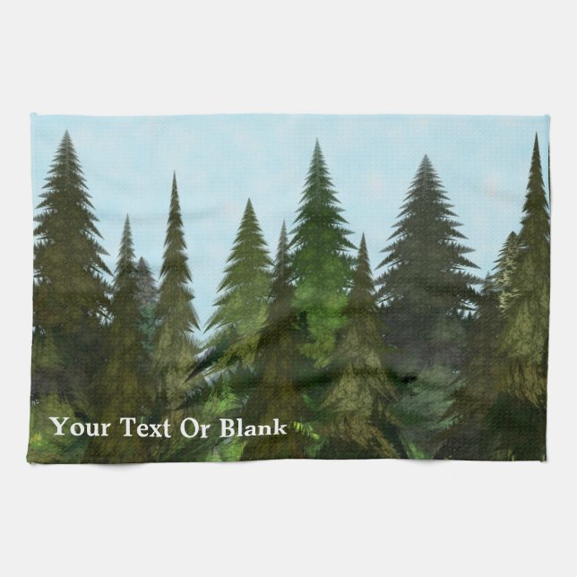 Fractal Firs Tea Towel (Horizontal)