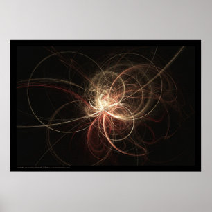 Fractal Flame : Cream Light Poster