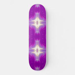 FRACTAL FLAME , violet purple pink Skateboard
