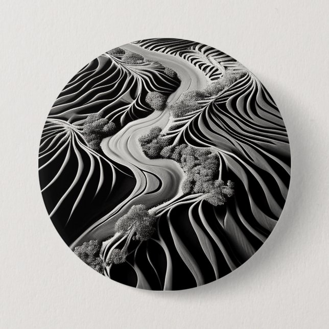 Fractal Flow 7.5 Cm Round Badge (Front)