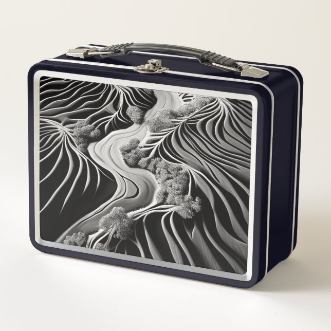 Fractal Flow Metal Lunch Box (Front)