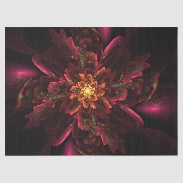 Fractal Flower Abstract 22 Decoupage Tissue Paper (Front)