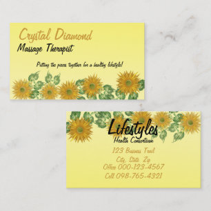 Fractal Flower & Leaf Border Business Card