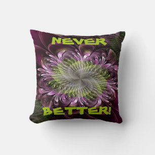 Fractal Flower Shaped Jewellery Purple-Red Pillow