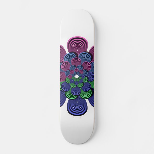 Fractal Flower Skateboard (Front)