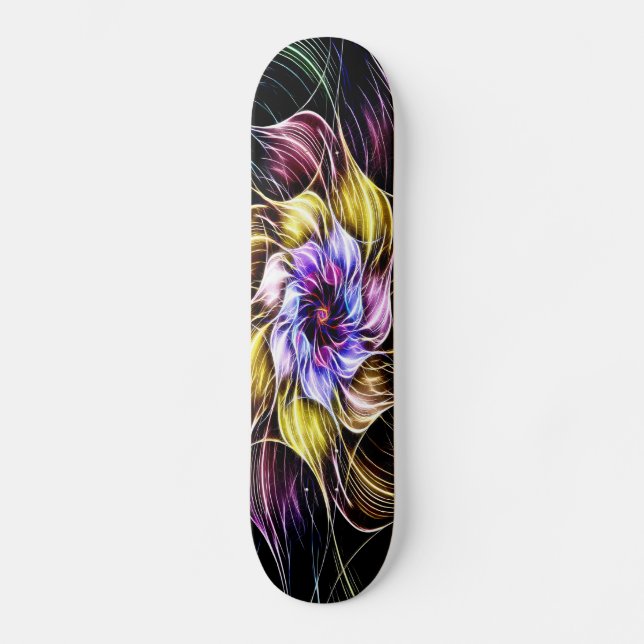 fractal flower skateboard (Front)