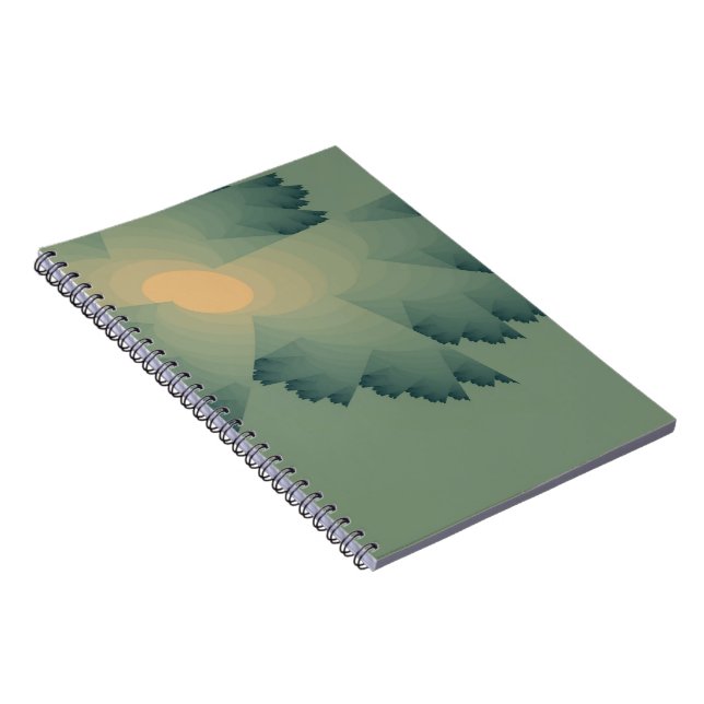 Fractal Flower Spiral Notebook (Right Side)