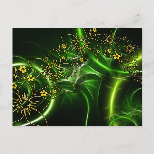 fractal flowers postcard (Front)