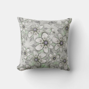 Fractal Flowers seamless pattern I + your ideas Cushion