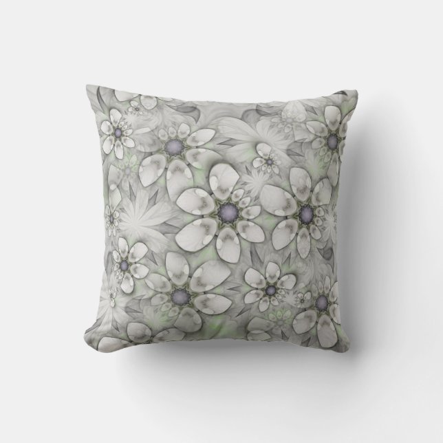 Fractal Flowers seamless pattern I + your ideas Cushion (Front)