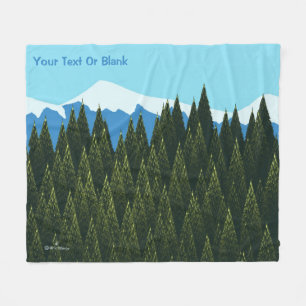 Fractal Forest Fleece Blanket