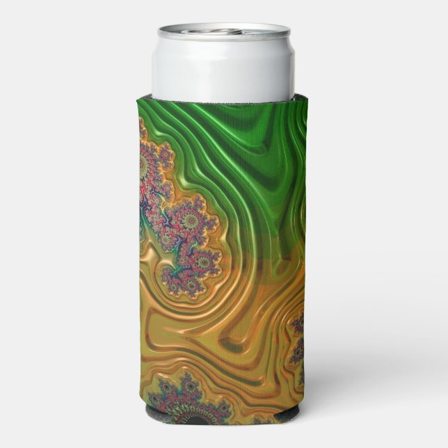 Fractal Forest  Seltzer Can Cooler (Seltzer Back)