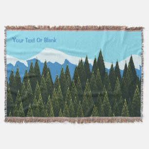 Fractal Forest Throw Blanket