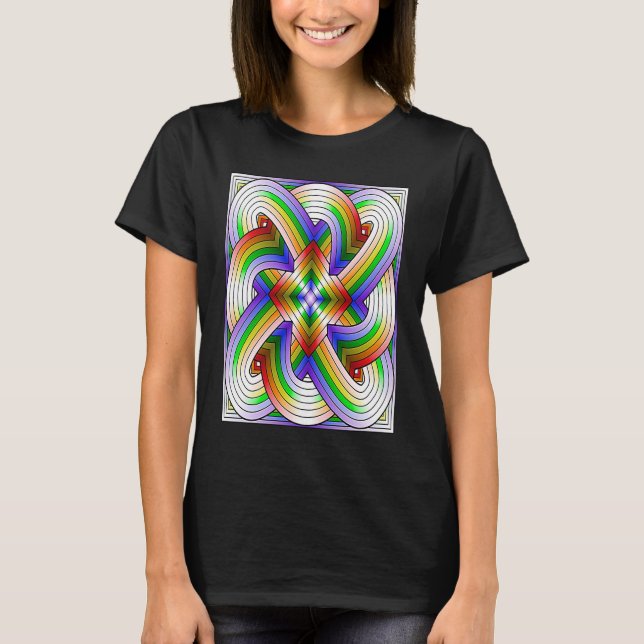 Fractal Fractured Cataclysmic Colour Highway Inter T-Shirt (Front)