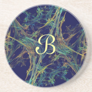 Fractal Frost Series-6---Blue Multi coaster--1 of Coaster